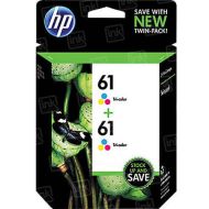 Original HP 61 Tri-Color Ink Twin Pack in Retail Packaging, CZ074FN