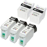 Inkjet Supplies for Epson Printers - Remanufactured Bulk Set of 5 Ink Cartridges 3 Black Epson T017201 (T017) and 2 Color Epson T018201 (T018)