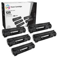 5 Pack of Canon Compatible 125 Black Toners