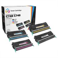 4 Remanufactured Toner Cartridges for Lexmark C746H C746A