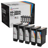 Remanufactured Canon PG-285XL Black and CL-286XL Color Ink Set of 5