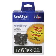 OEM Brother LC61BK Pack of 2 Black Ink