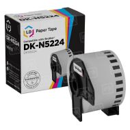 Compatible Brother DK-N5224 Black on White Continuous Length Paper Tape - 2.1 in x 100 ft (101 mm x 30.4 m)