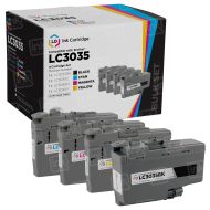 Set of 4 Brother Compatible LC3035 Ultra HY Ink Cartridges: BCMY