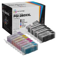 Compatible Canon PGI-280XXL / CLI-281XXL: 3 Pigment Bk PGI-280XXL & 2 Each of CLI-281XXL Bk, C, M, Y, PB (Super HY Set of Ink)
