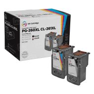 Remanufactured Canon Black PG-260XL and Color CL-261XL High Yield Ink Cartridge Set of 2