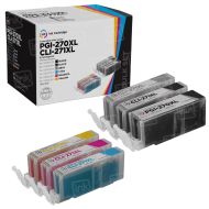 Compatible Canon PGI270XL & CLI271XL: 1 Pigment Bk PGI270XL & 1 Each of CLI271XL Bk, C, M, Y, G (Set of Ink)