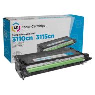 Remanufactured Dell 3110cn, 3115cn (PF029) Cyan Toner
