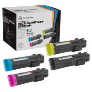 Compatible Set of 4 (Bk, C, M, Y) HY Toners for the Dell Laser H625 and H825