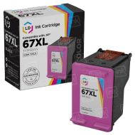 Remanufactured High Yield Color Ink Cartridge for HP 67XL