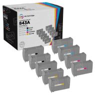 Set of 9 Remanufactured HP 843A Inkjet Cartridge: 3 Black and 2 each of Cyan, Magenta, Yellow