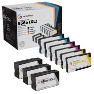 Set of 9 Remanufactured HP 936e High Yield Ink Cartridge (3 Black & 2 of each Cyan, Magenta, Yellow)