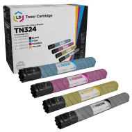 Set of 4 Compatible Konica Minolta TN324 Toner Cartridges (Black, Cyan, Magenta, Yellow)