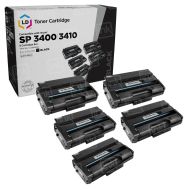 5 pack of Ricoh Remanufactured 406465 High Yield Black Toner Cartridge