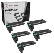 5 pack Compatible Xerox 106R01409 Black Laser Toner Cartridge