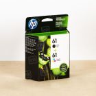 Original HP 61 Black and TriColor Ink Combo Pack in Retail Packaging, CR259FN