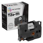 Compatible Replacement for TZe111 Black on Clear Tape for the Brother P-Touch