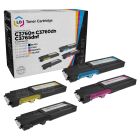 Compatible Set of 4 EHY (Bk, C, M, Y) Toners for the Dell Laser C3760 and C3765