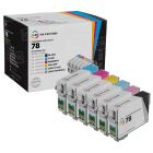 Remanufactured T078 6 Piece Set of Ink for Epson