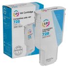 Remanufactured High Yield Cyan Ink Cartridge for HP 728