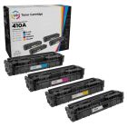 Set of 4 Compatible HP 410A Toner Cartridges (Black, Cyan, Magenta and Yellow)