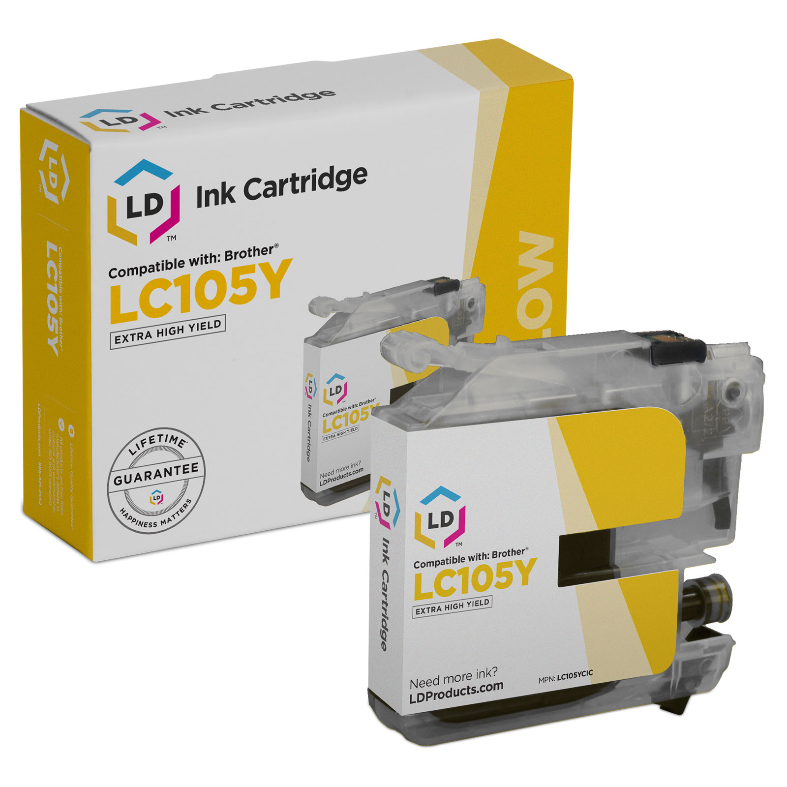 Photos - Ink & Toner Cartridge Brother LC105 Ink - Compatible Extra HY Yellow LC105Y 