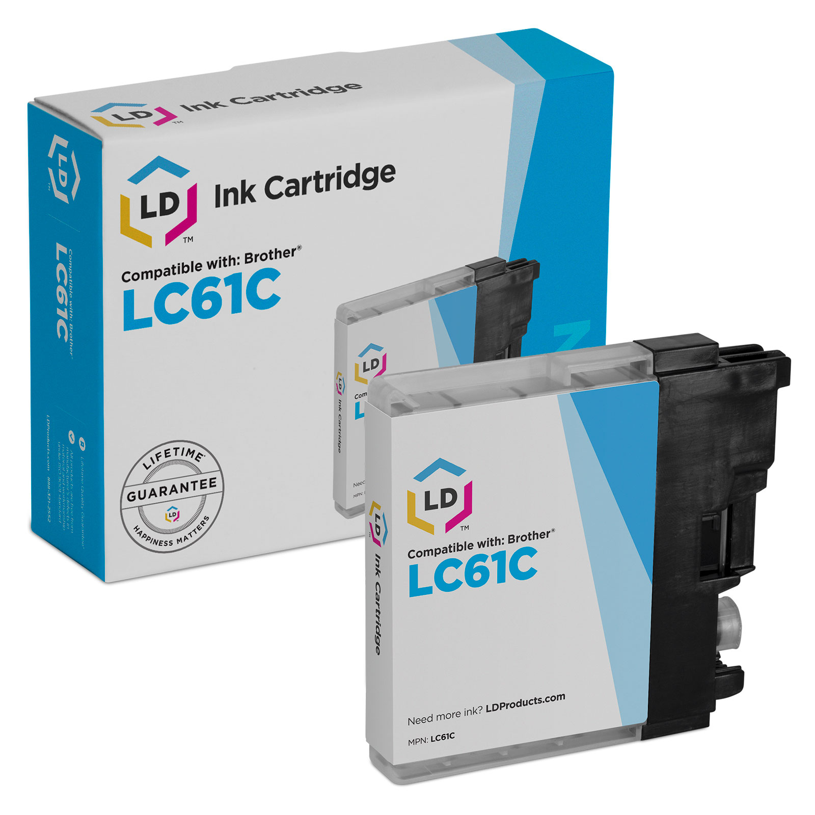 Photos - Ink & Toner Cartridge Brother LC61 Ink - Compatible Cyan LC61C 