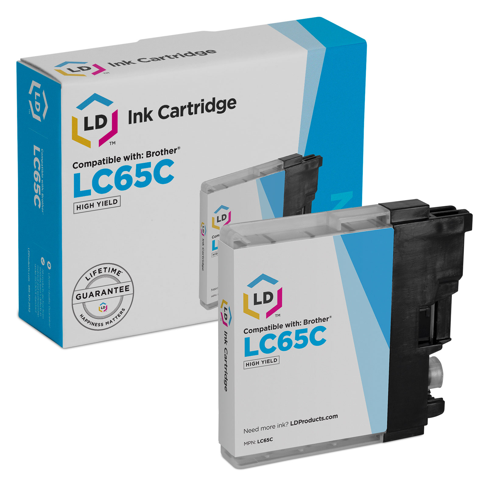 Photos - Ink & Toner Cartridge Brother LC65C Ink - Compatible HY Cyan LC65C 
