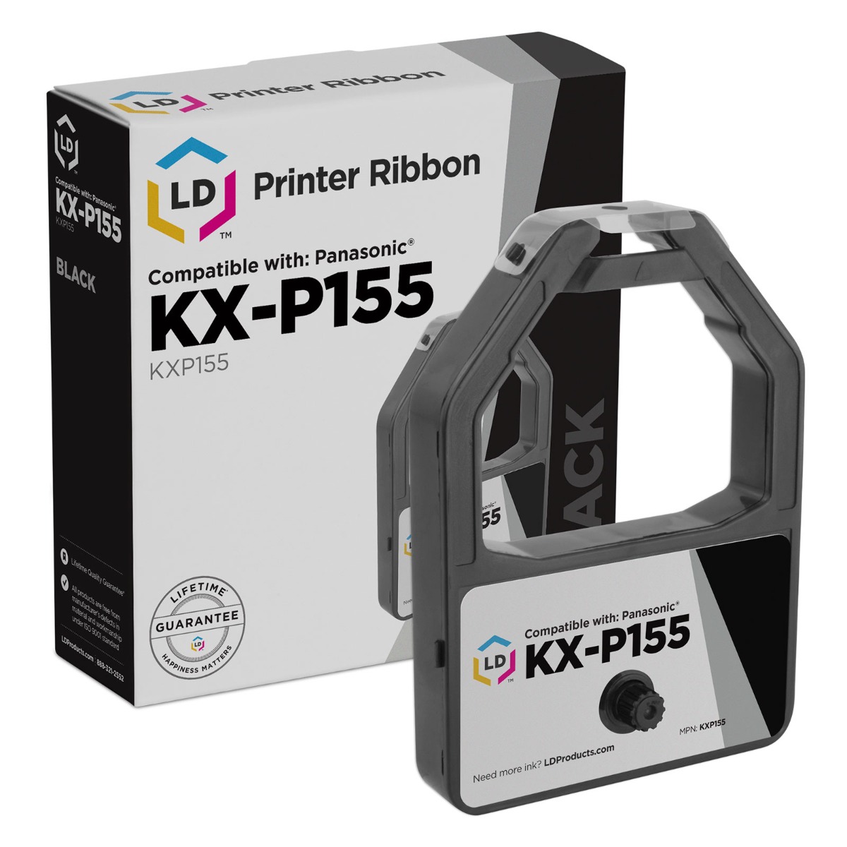 Photos - Ink Ribbon Panasonic KX-P155 Ribbon - Compatible Black KX-P155 